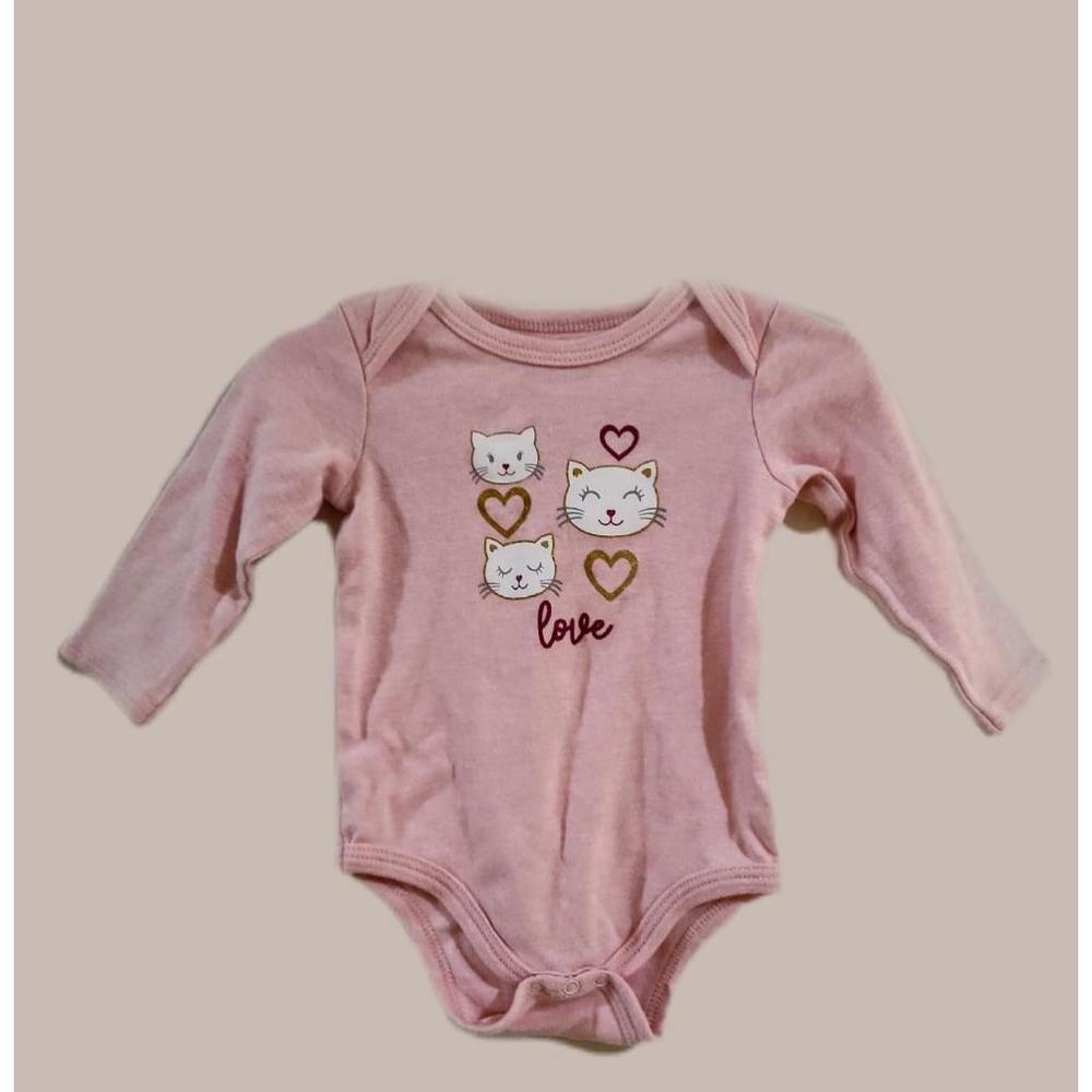 Duck Duck Goose 6-9 months Kitten & Hearts Love Onesie